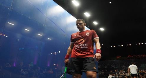 ايقاف مصطفى عسل لاعب الإسكواش لمدة 12 أسبوع